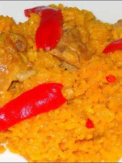 Una foto de Arroz al trote picantito