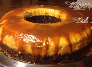 Una foto de Chocoflan casero