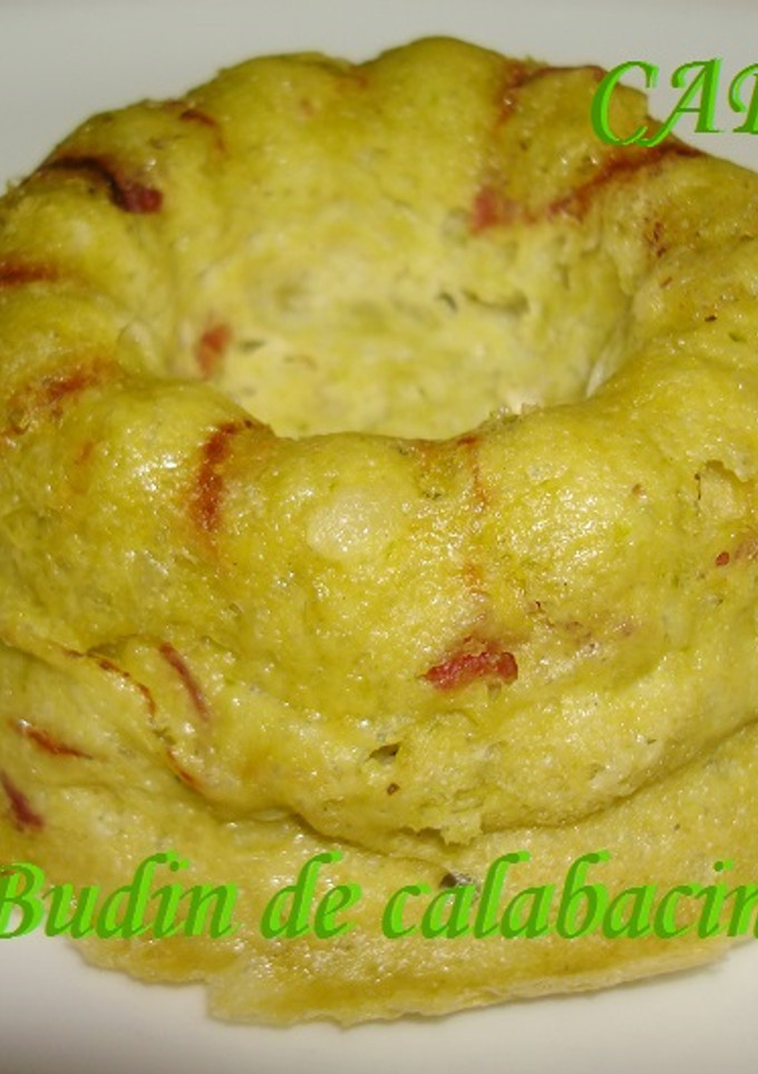 Una foto de Budin de calabacin con jamón serrano