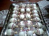 Ratoncitos de huevo rellenos de gambas