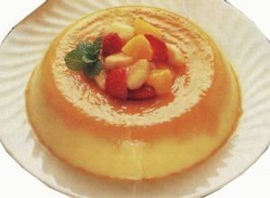 Una foto de Flan de Mandarinas
