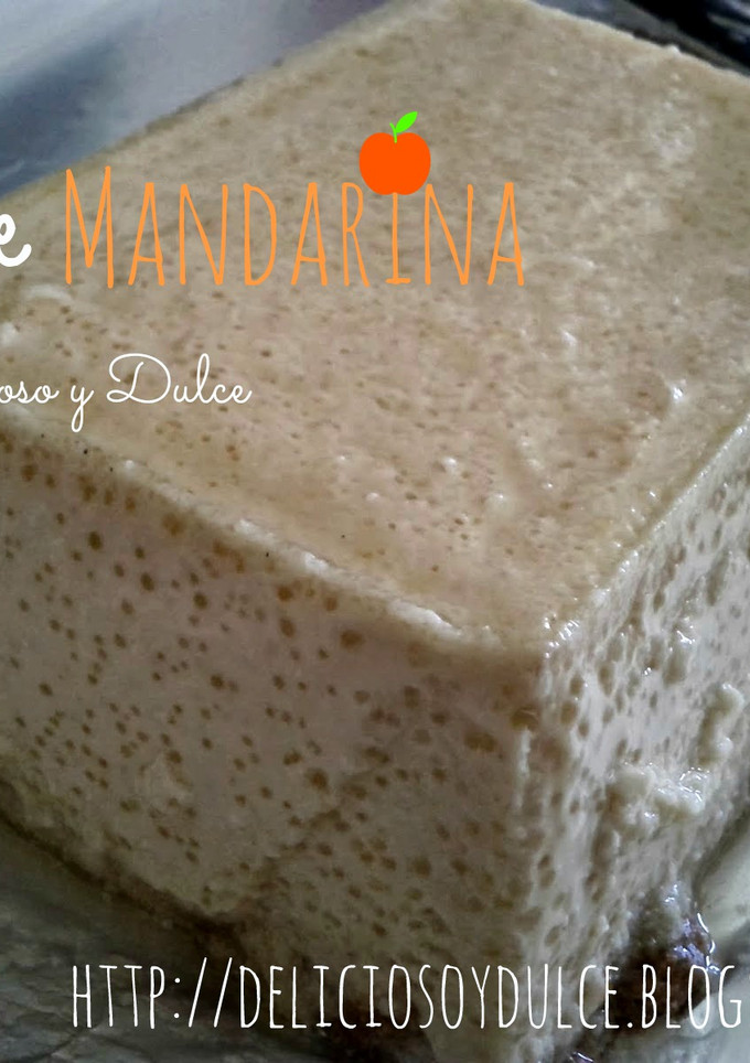 Una foto de Flan de mandarina