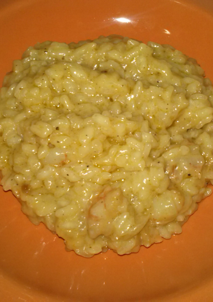 Una foto de Risotto con gambas