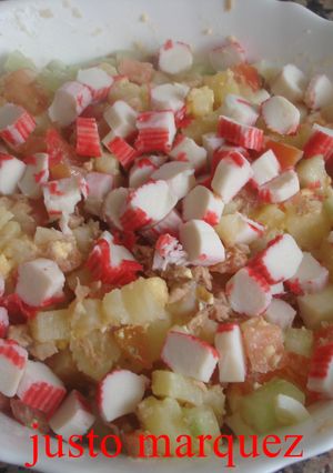 Una foto de Pipirranas de palitos de cangrejos