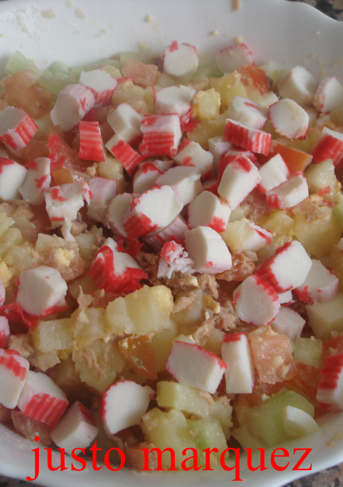 Una foto de Pipirranas de palitos de cangrejos