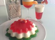 Una foto de gelatina con claras de huevo
