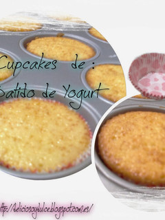 Una foto de Cupcakes de yogur batido