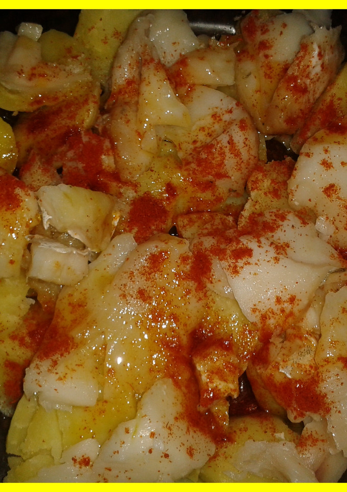 Una foto de Lomo de bacalao a la gallega