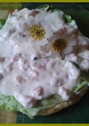 Una foto de Tortilla con gambas al ajillo