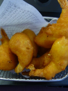 Una foto de Gambas rebozadas en tempura