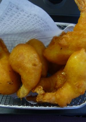 Una foto de Gambas rebozadas en tempura