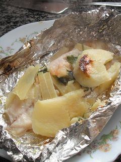 Una foto de Pescado empapelado