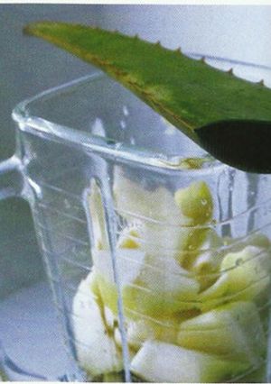 Una foto de Smoothie de aloe vera com melão
