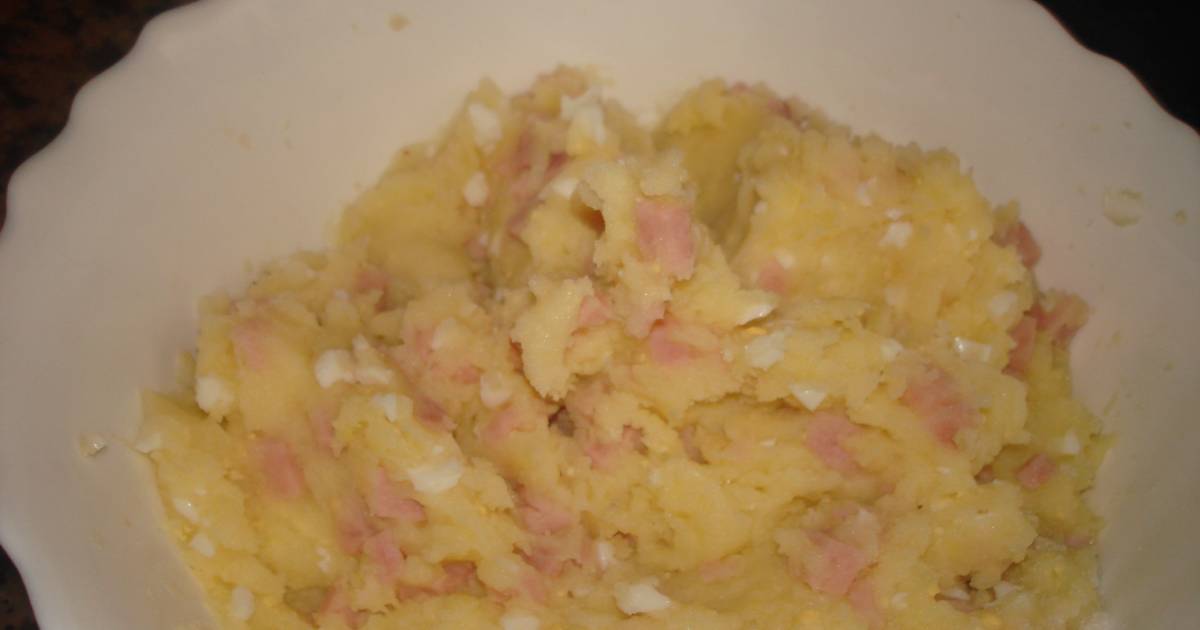 Puré de patatas con nata y jamón Receta de justosanche- Cookpad