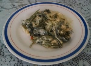 Una foto de Rajas con crema