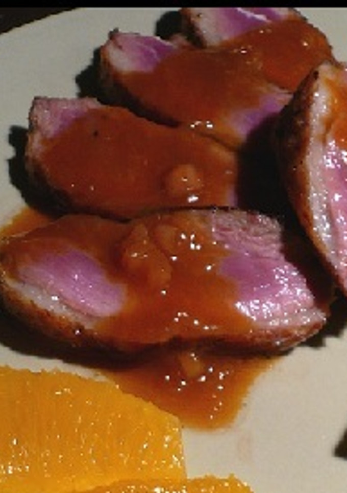 Una foto de Pato asado a la Naranja