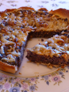 Una foto de Quiche de morcilla y manzana