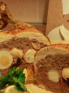 Una foto de Pollo relleno para Navidad