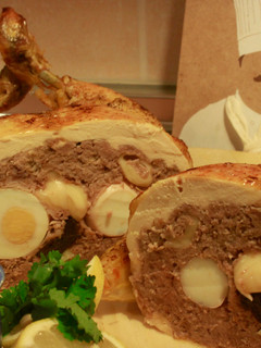 Una foto de Pollo relleno para Navidad