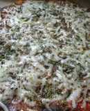 Pizza picante con especias mixtas