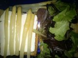 Bocadillo de queso fresco y espárragos para diabéticos