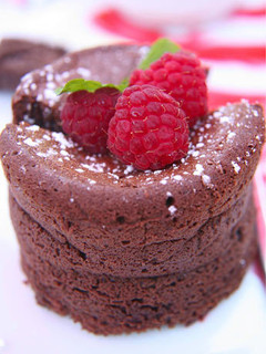 Una foto de Soufflé de chocolate casero