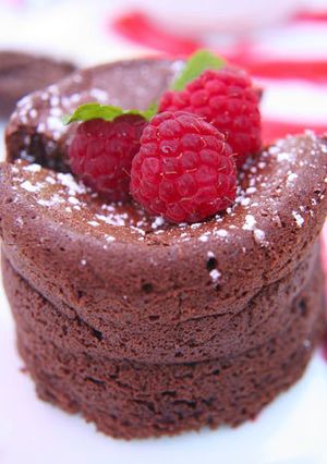 Una foto de Soufflé de chocolate casero