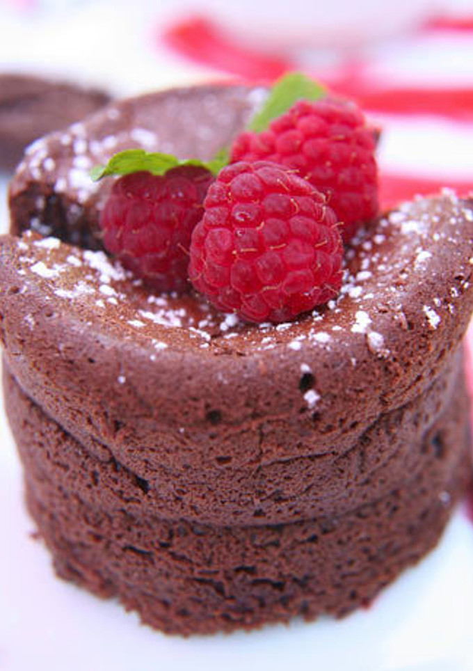 Una foto de Soufflé de chocolate casero