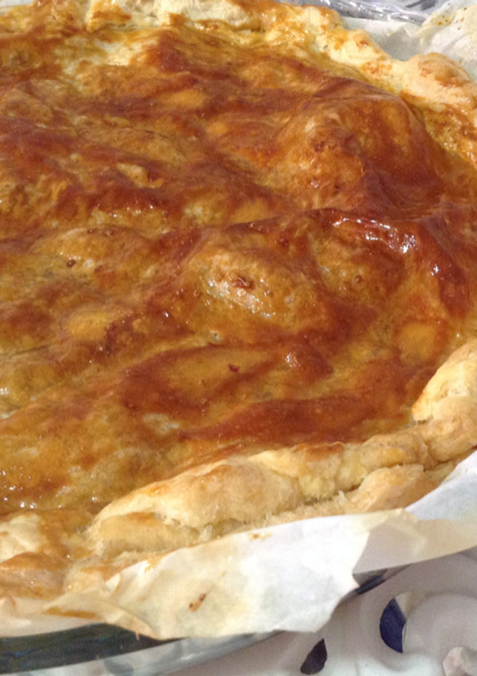 Una foto de Tarta de manzana hojaldrada
