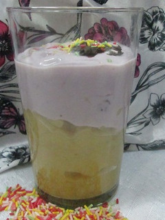 Una foto de Postre diet con manzana y yogurt cremoso