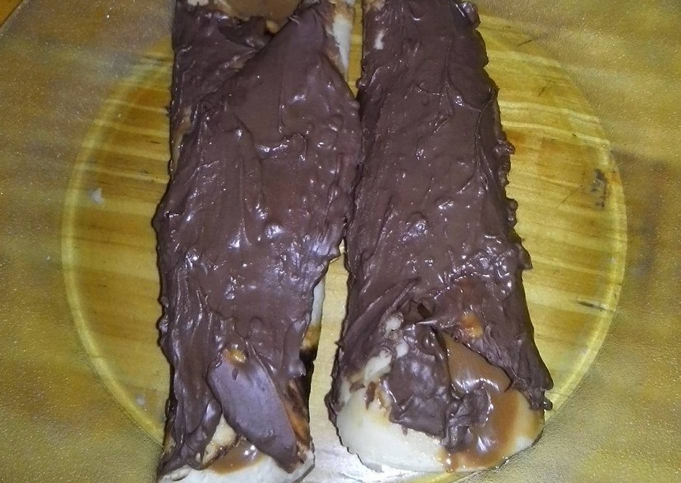 Crepes rellenos con crema de nuez