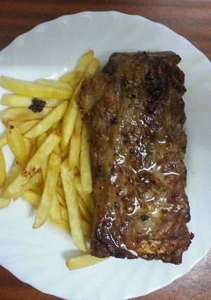 Una foto de Costillas de cerdo al grill