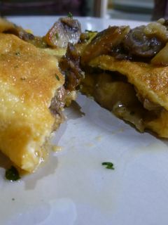 Una foto de Tortilla francesa de champiñones