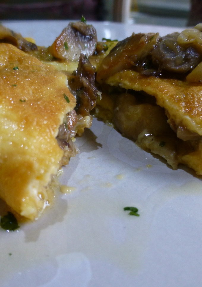 Una foto de Tortilla francesa de champiñones
