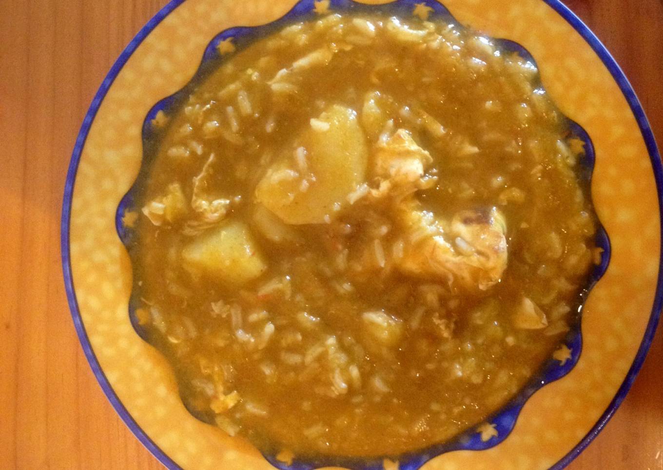 Caldo de papa y verduras<br />