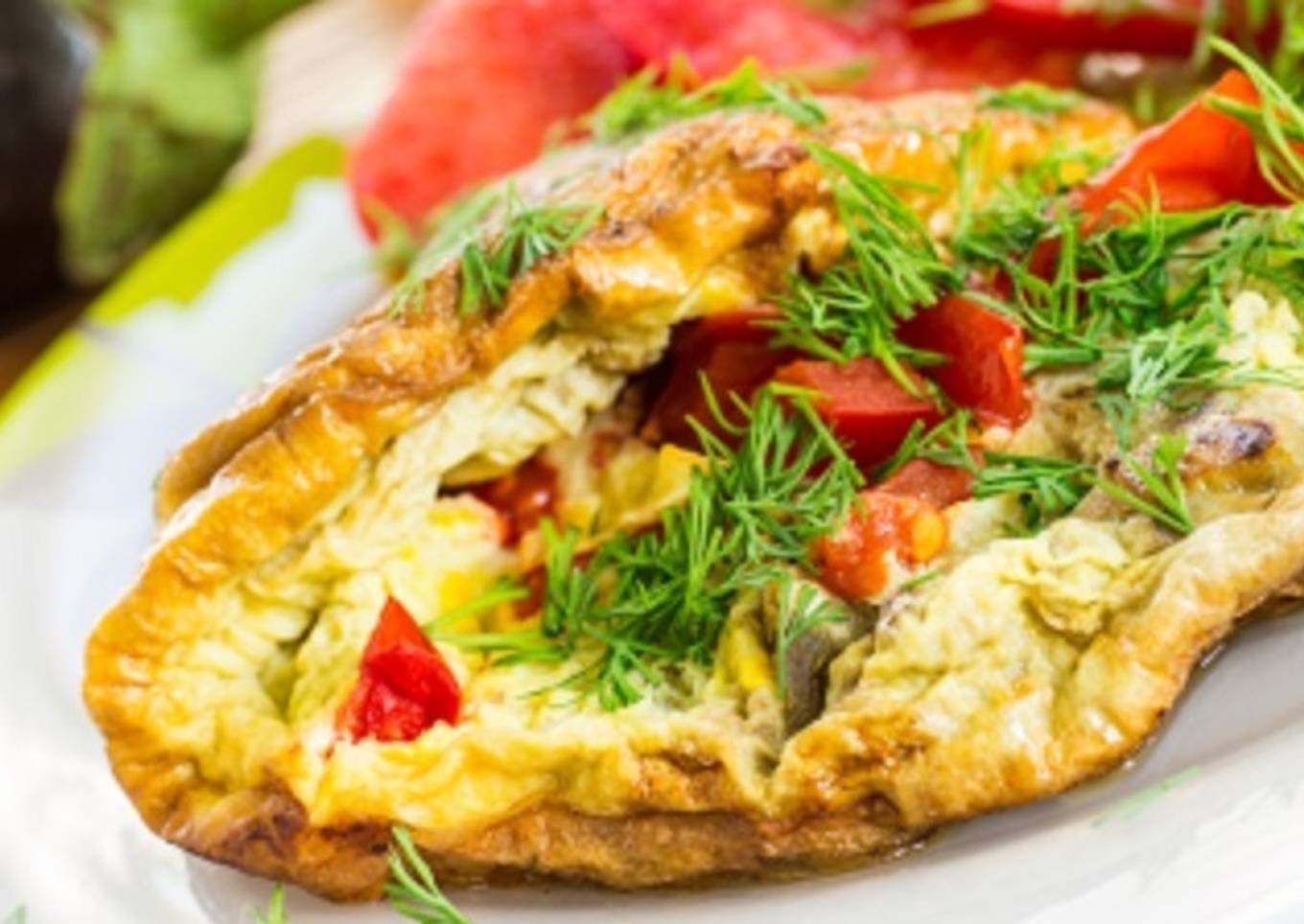 Tortilla de berenjenas y calabacín