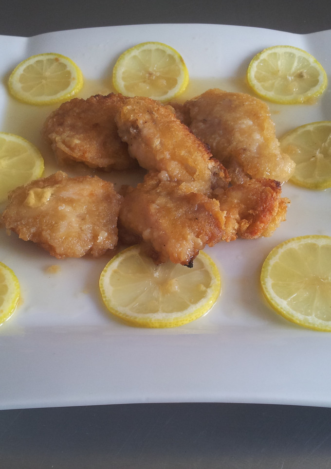 Una foto de Pollo chino al limón