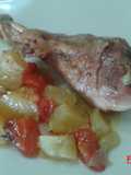 Muslos de pava a la mediterránea