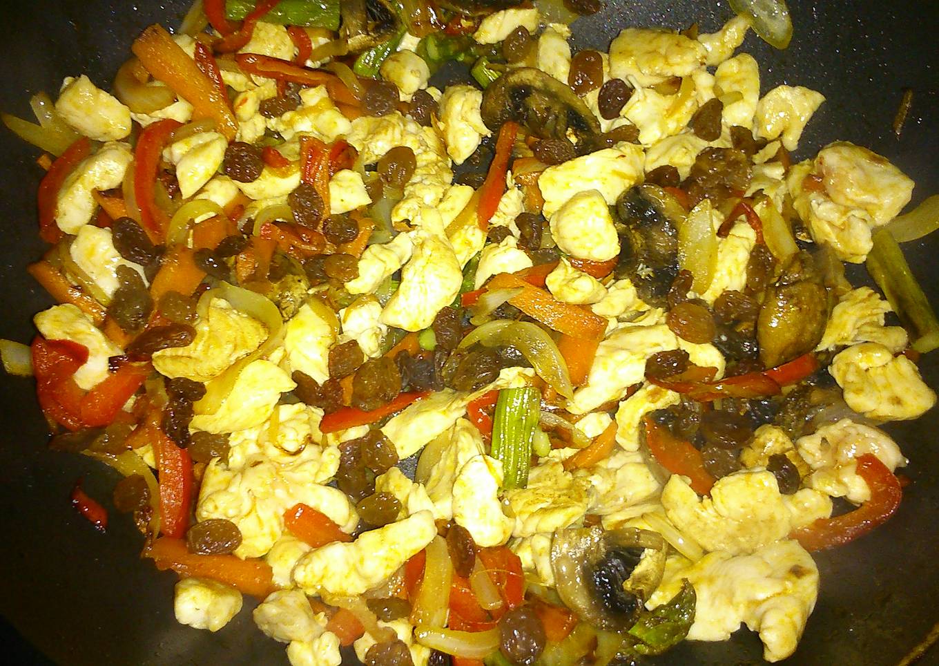 Wok de verduras y pollo<br />