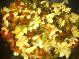 Wok de verduras y pollo