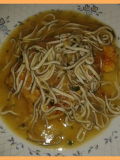 Una foto de Lomo de bacalao con gulas