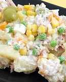 Ensalada rusa con pollo