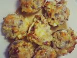 Champiñones rellenos de jamón y queso azul gratinado