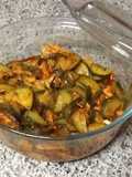 Atún con calabacines en salsa de jitomate