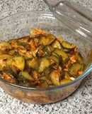 Atún con calabacines en salsa de jitomate