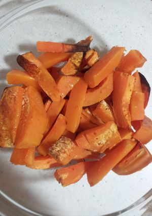 Una foto de Patatas fritas de calabaza al horno, ligeras y saludables