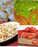 Pechuga con papas, nopales y tomate rojo