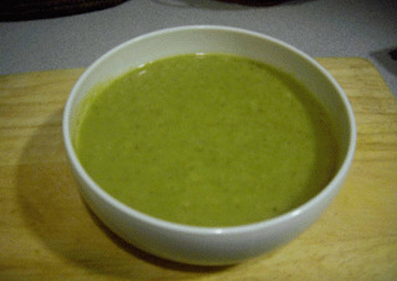 Crema verde con pollo sin crema