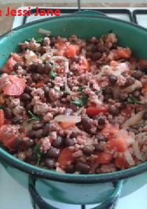 Una foto de Carne molida a la mexicana con tocino