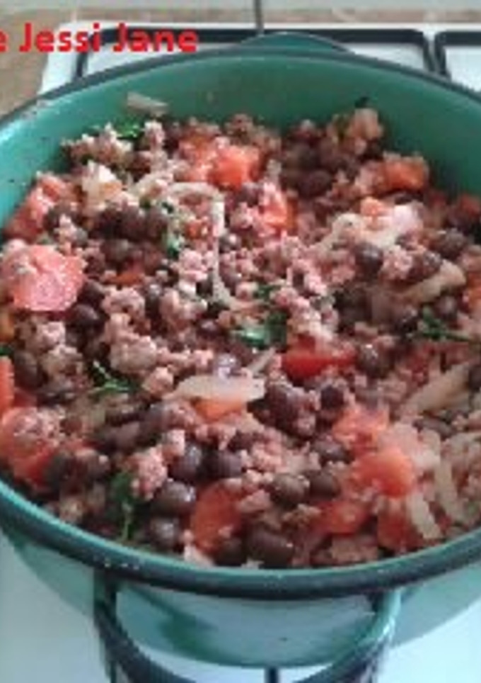 Una foto de Carne molida a la mexicana con tocino